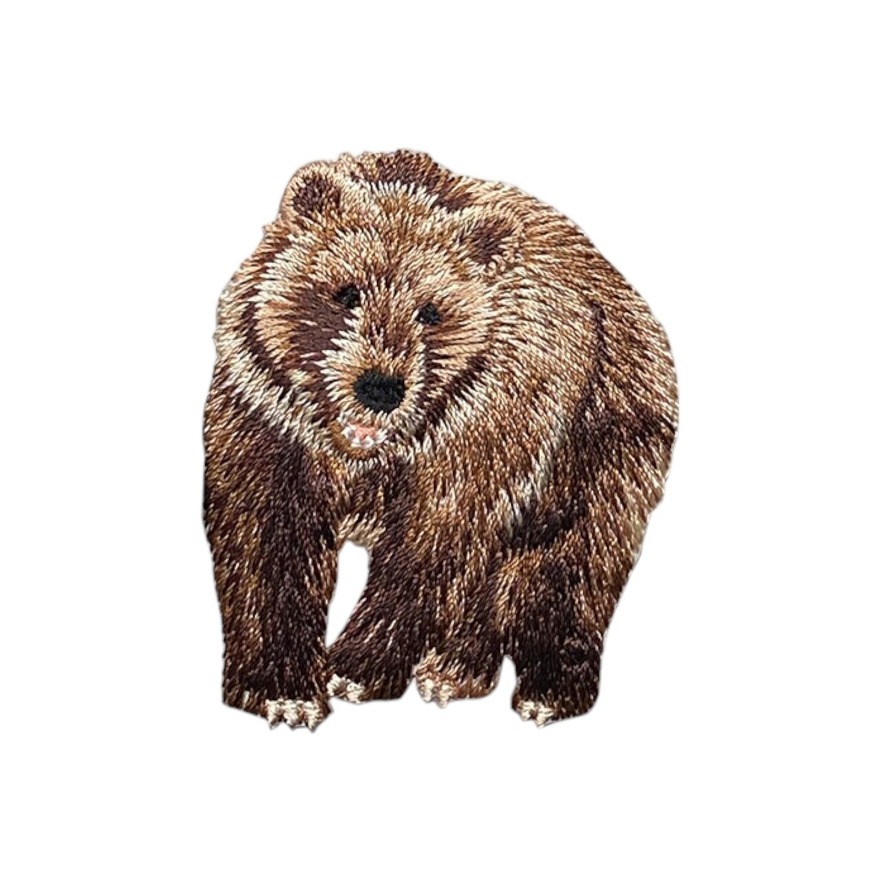 Brown Bear, Realistic Animals, Full Body, Embroidered, Iron on Patch